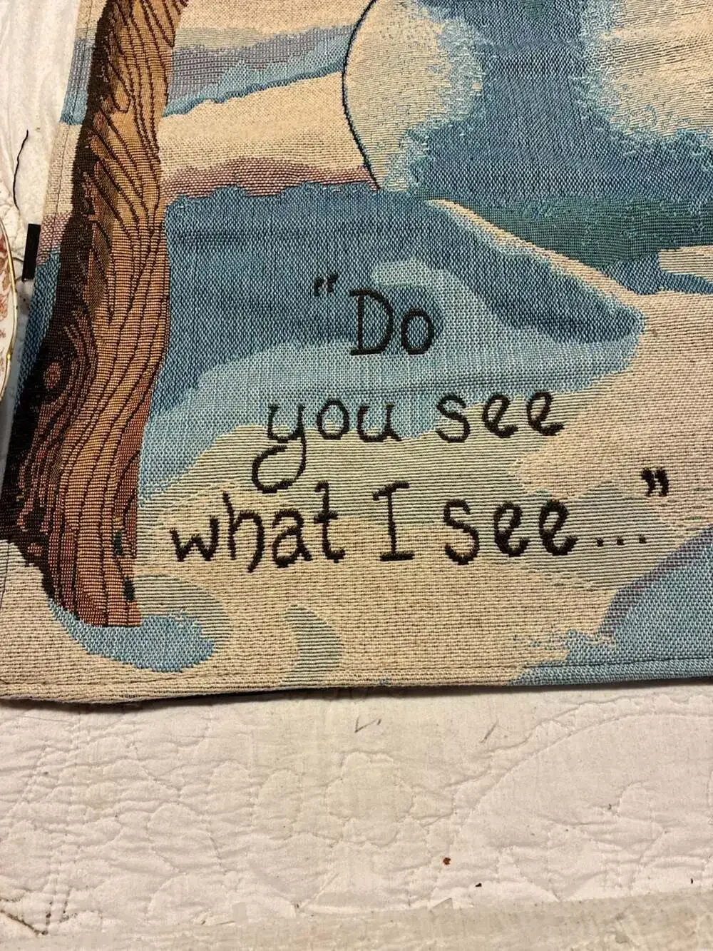 Sandi Gore Evans Do You See What I See Christmas Wall Hanging Tapestry